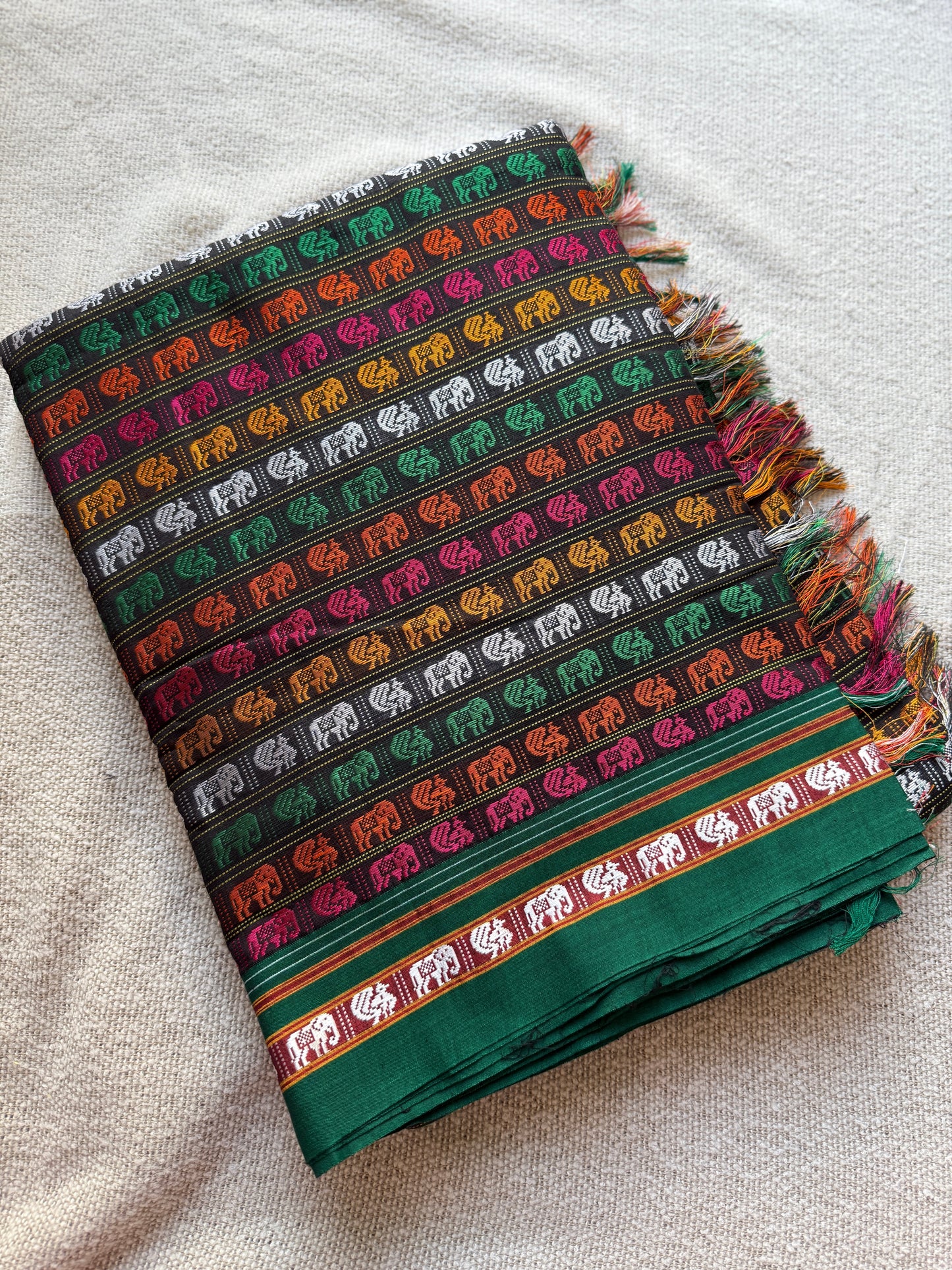 Hati More Multicolour Khun Saree