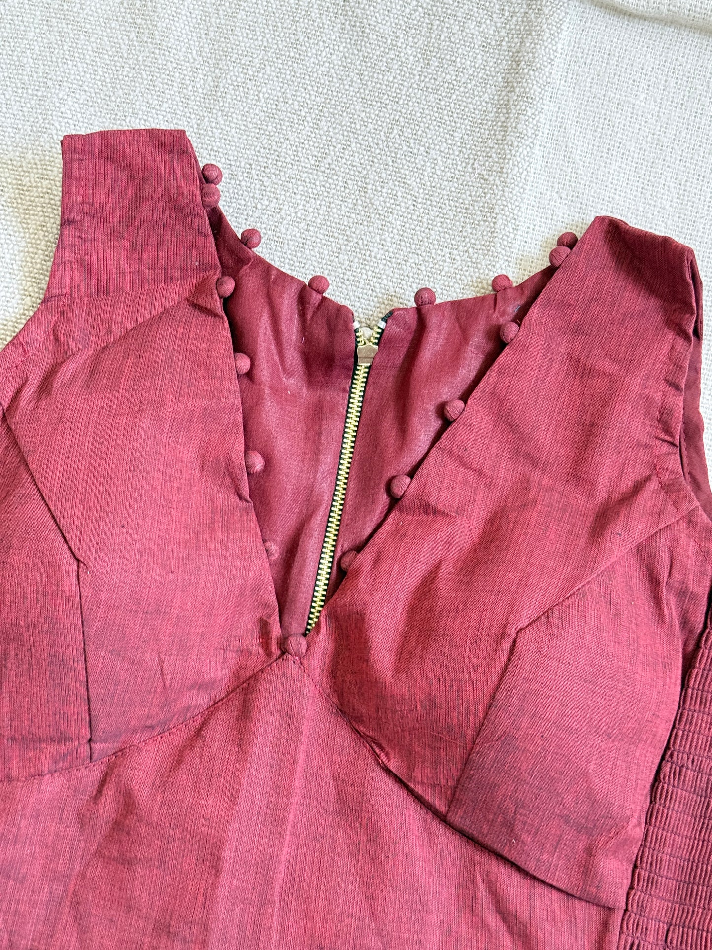 Side Stretch V Neck Blouse