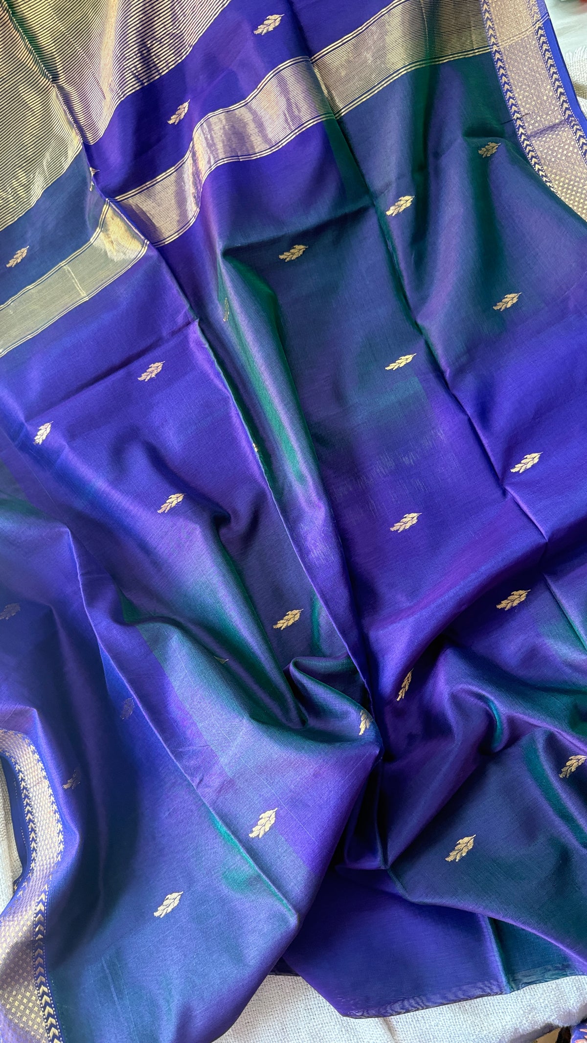 Leaf Butta Maheshwari (Purple)