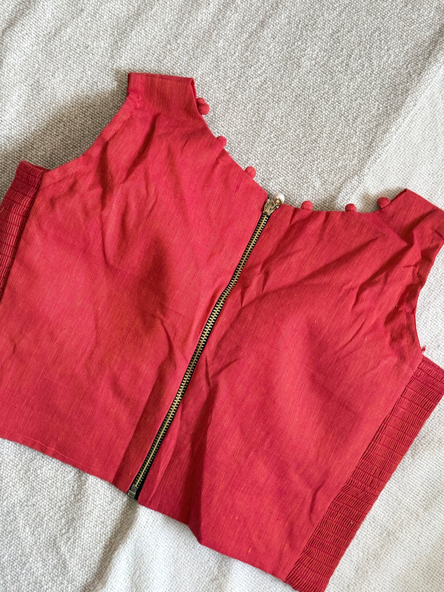 Side Stretch V neck Blouse