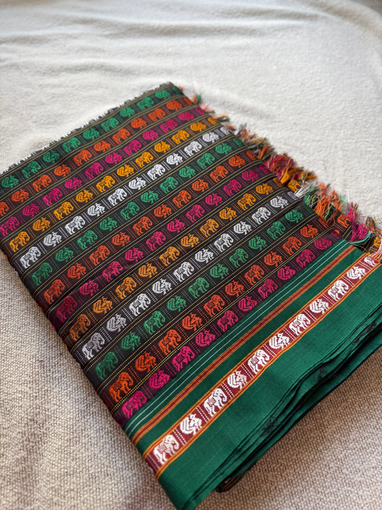 Hati More Multicolour Khun Saree