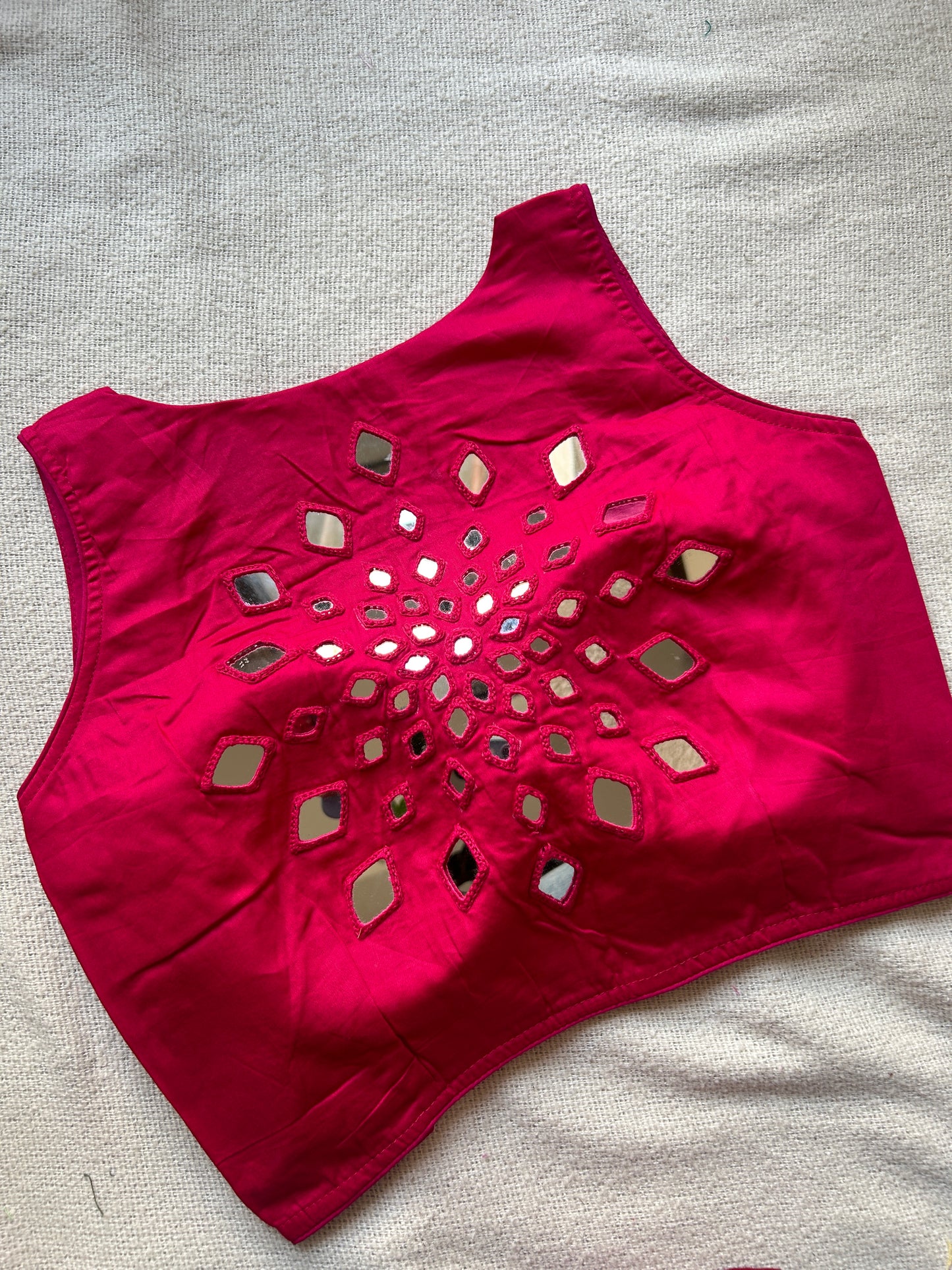 Rani Pink Mirror Work Blouse