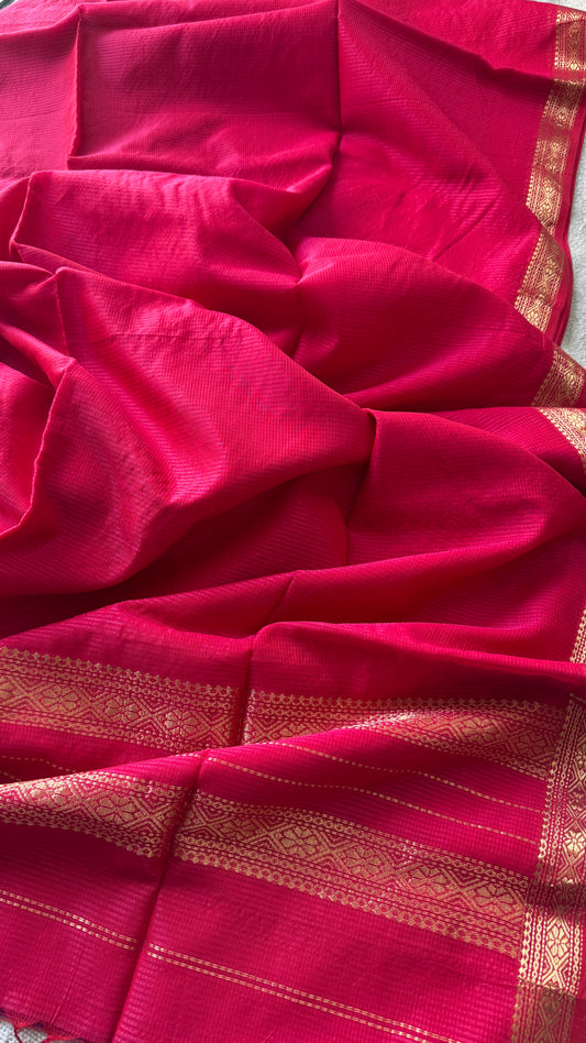 Garbh-Reshmi Maheshwari Rani Pink 🌸