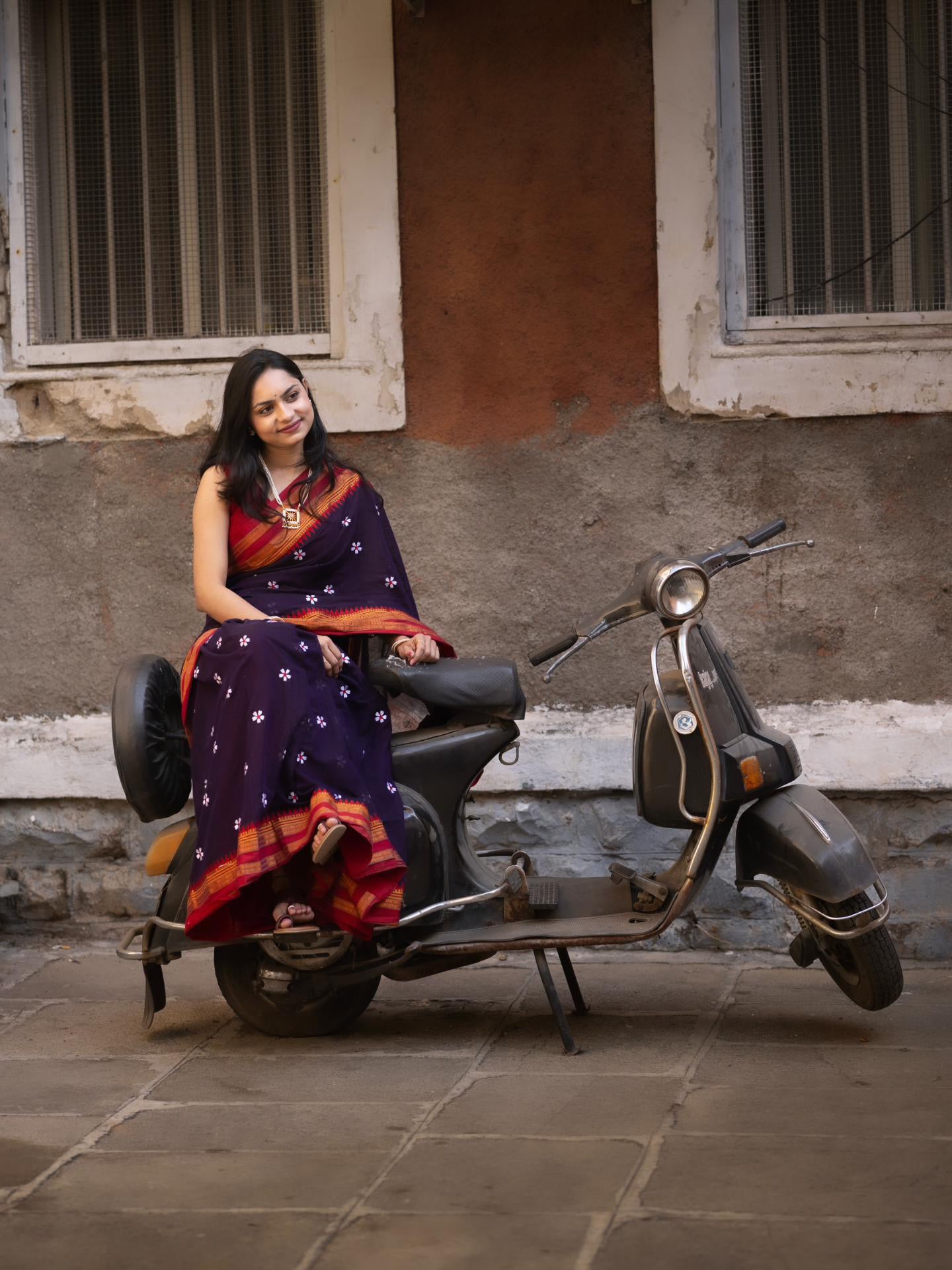 Blue Narayanpeth Sadafuli Saree