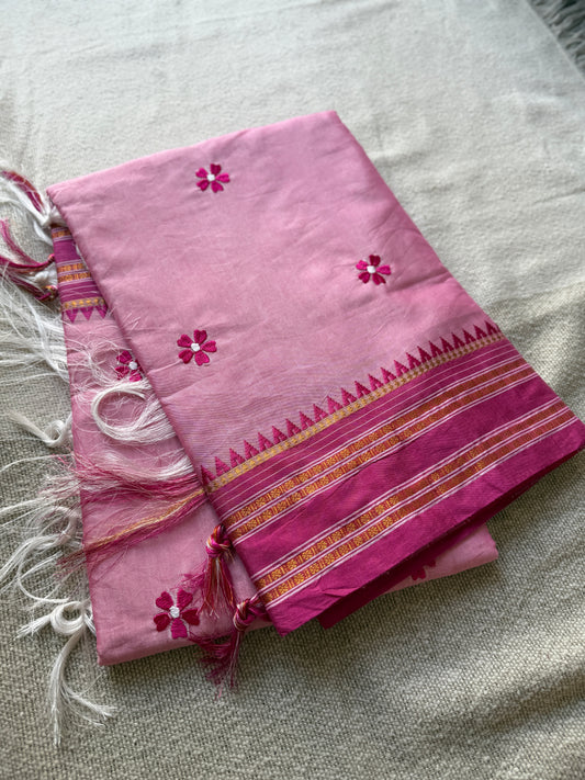 Pink Narayanpeth Sadafuli Saree