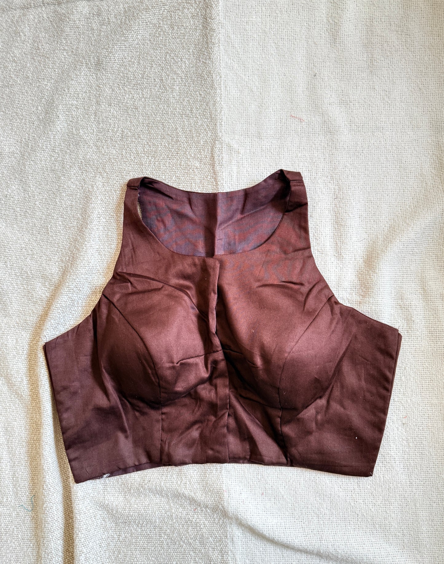 Halterneck Blouse (Coffee brown)