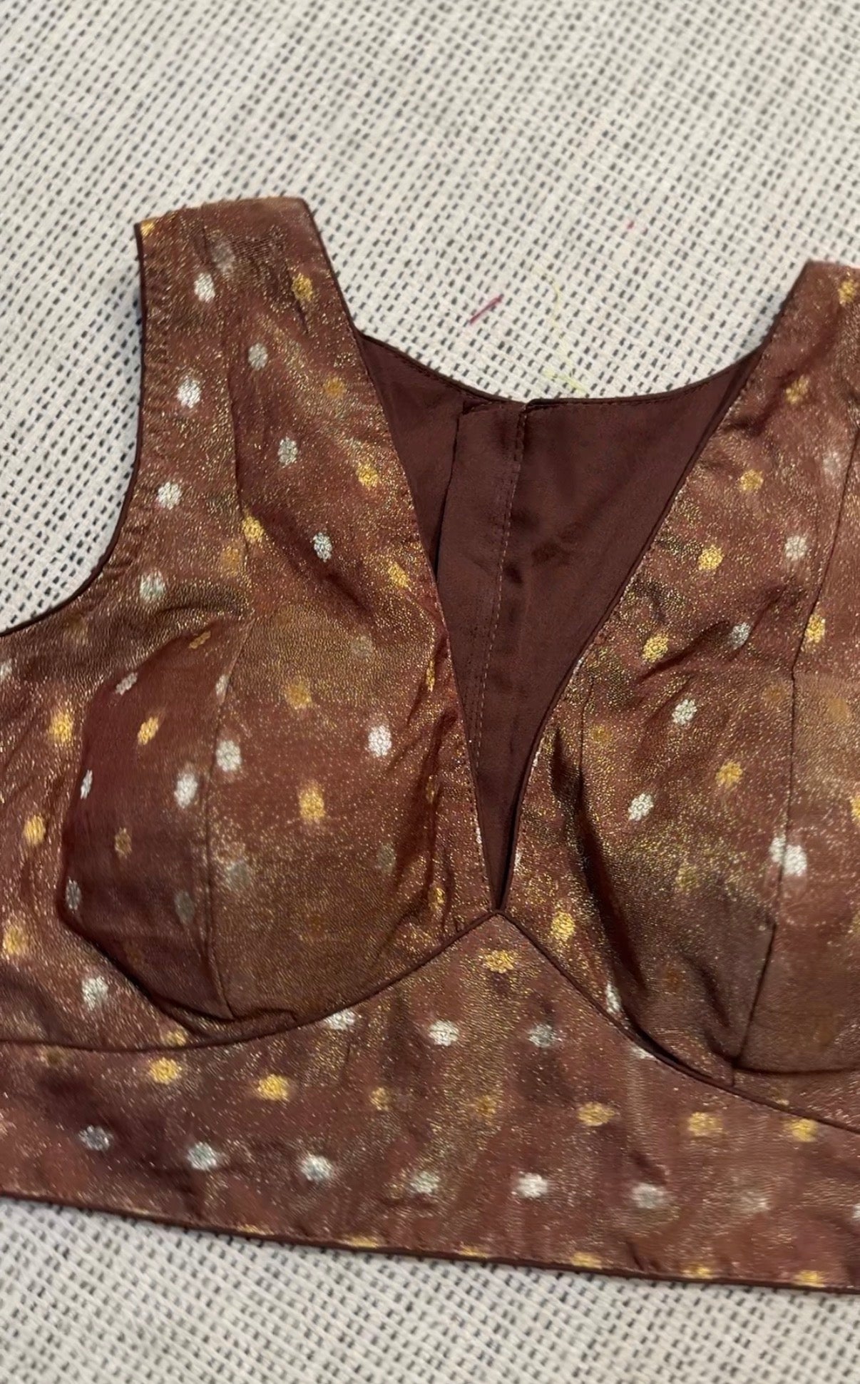 Metallic Brown Blouse