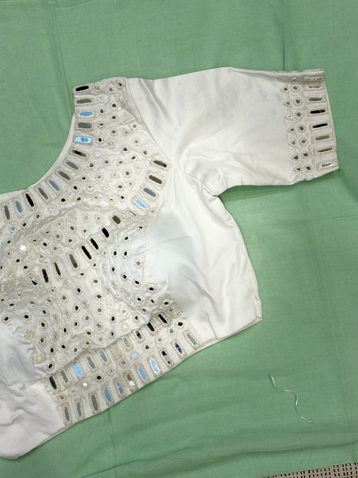 Mirror Work Blouse with Sleeves