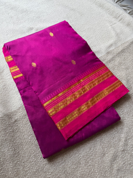 Pure Silk Pink Narayanpeth Saree