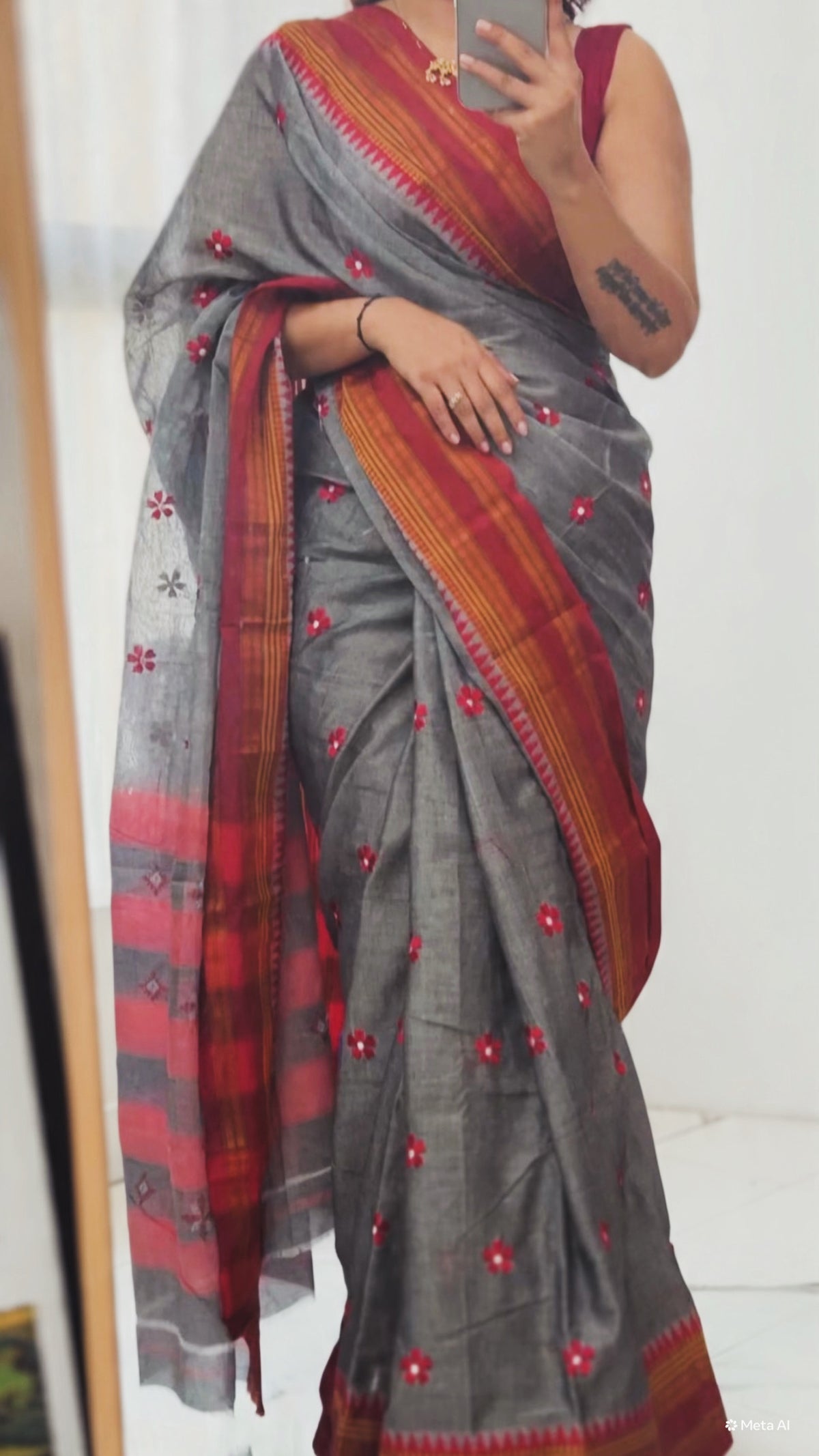 Narayanpeth Mercerise Cotton (Grey)