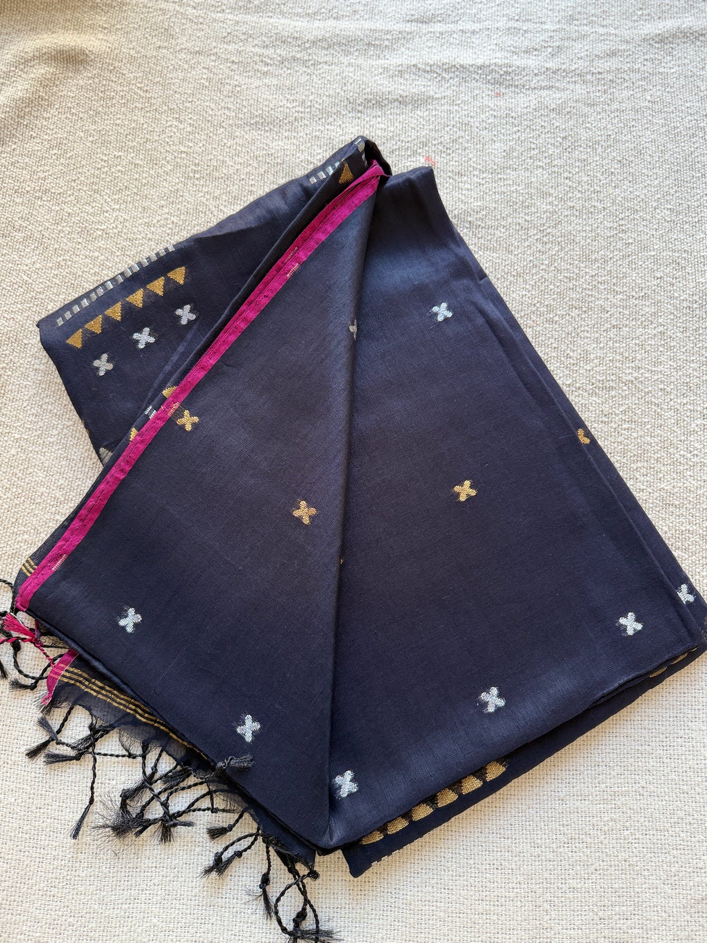 Soft Tissue Black Saree