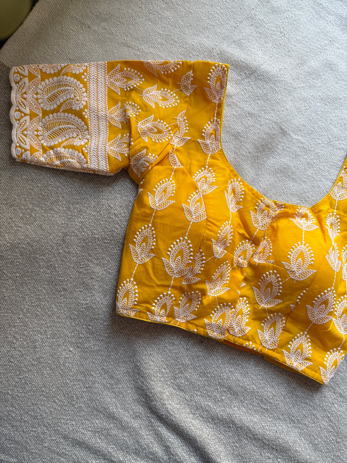 Hakoba Yellow Adjustable Blouse