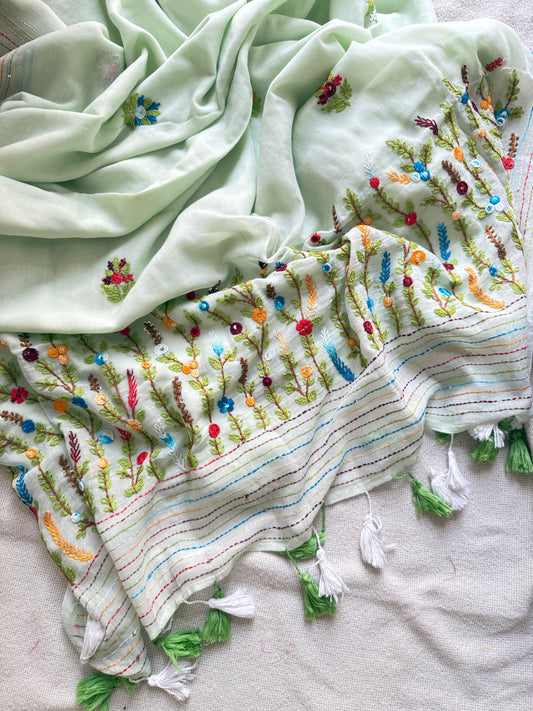 Light Pista Manjari Saree