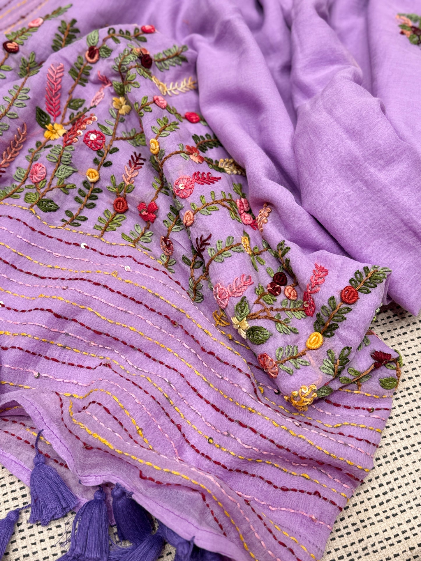 Lavender Manjari Saree