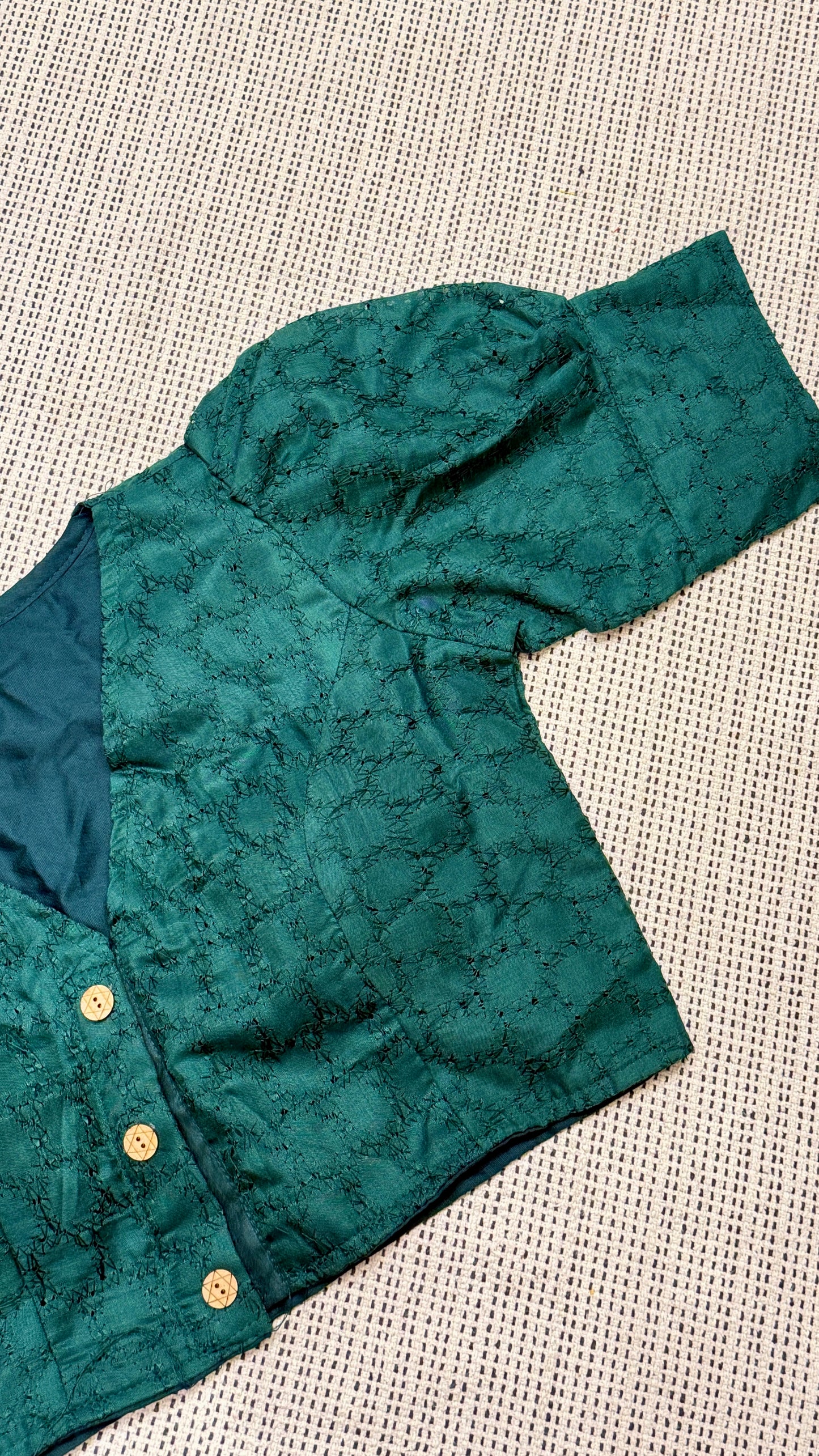 Hakoba (Bottle Green) Crop Top /Blouse 🌸