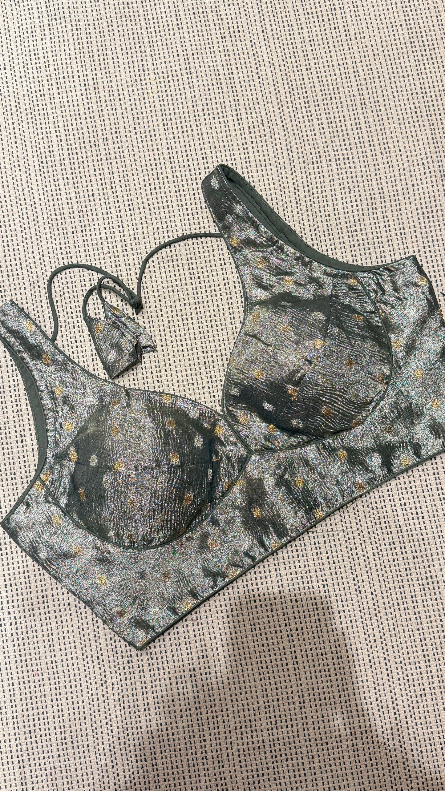 Shimmer Metallic Silver Blouse