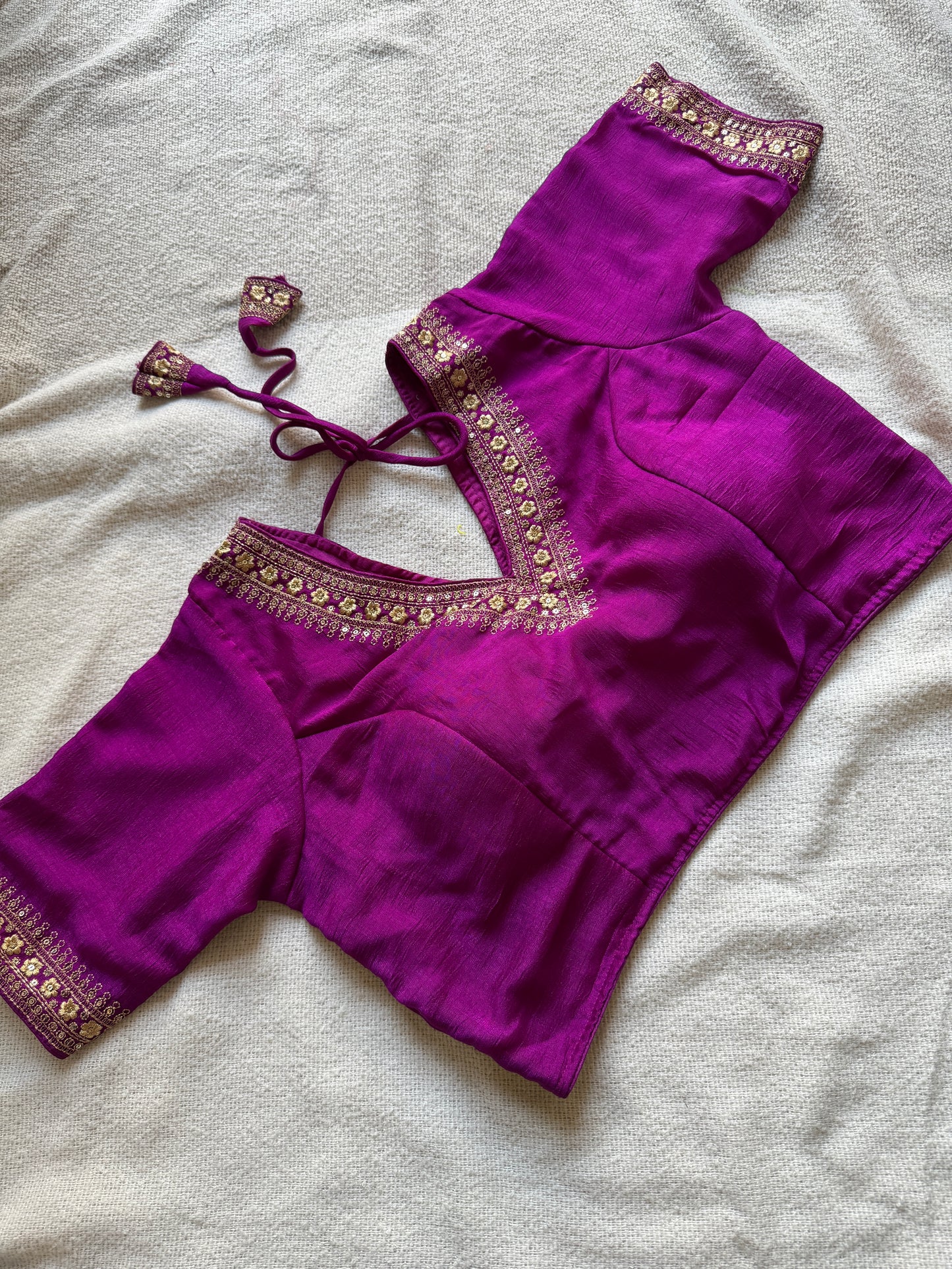 Purple Silk Blouse