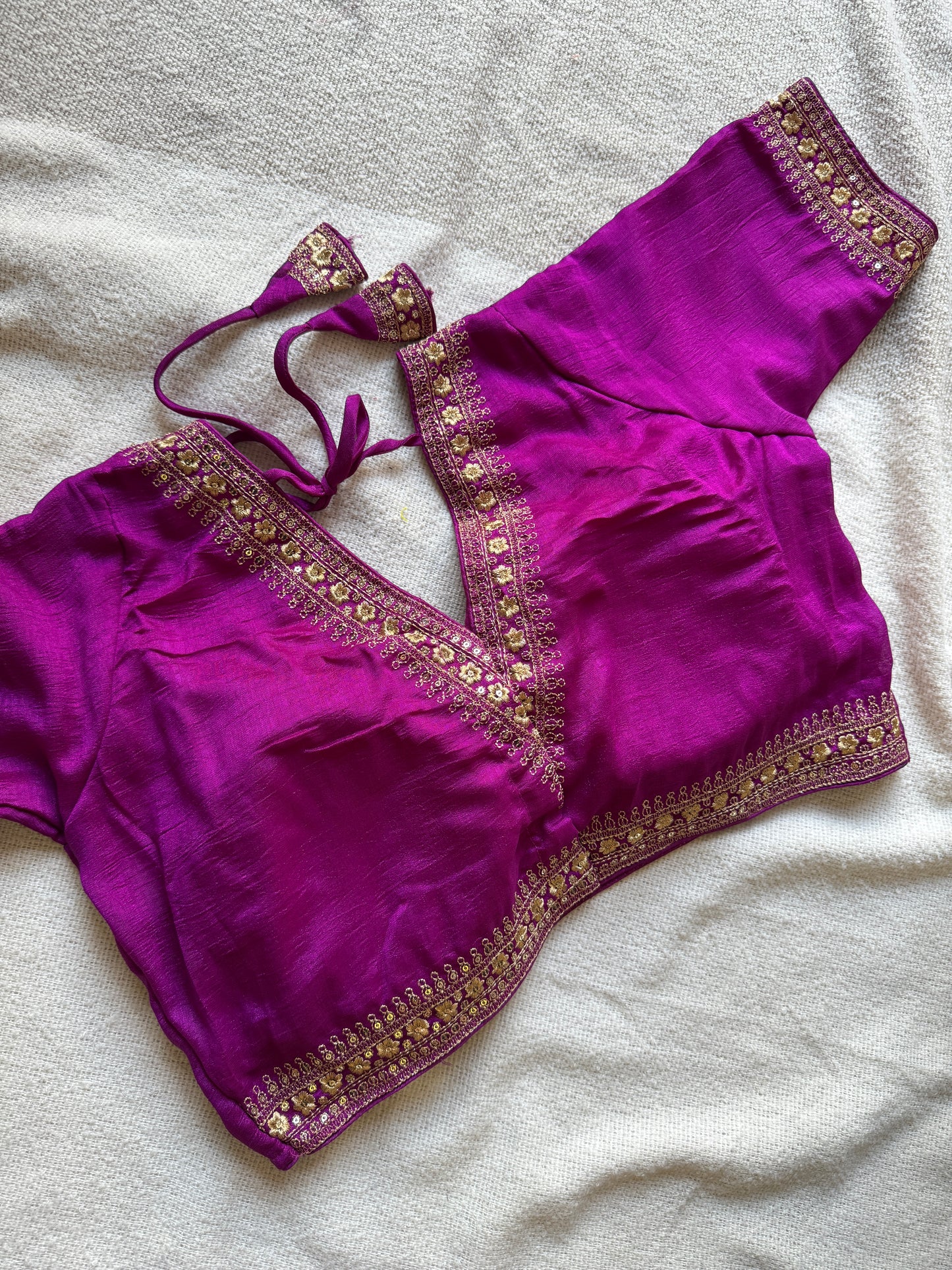 Purple Silk Blouse