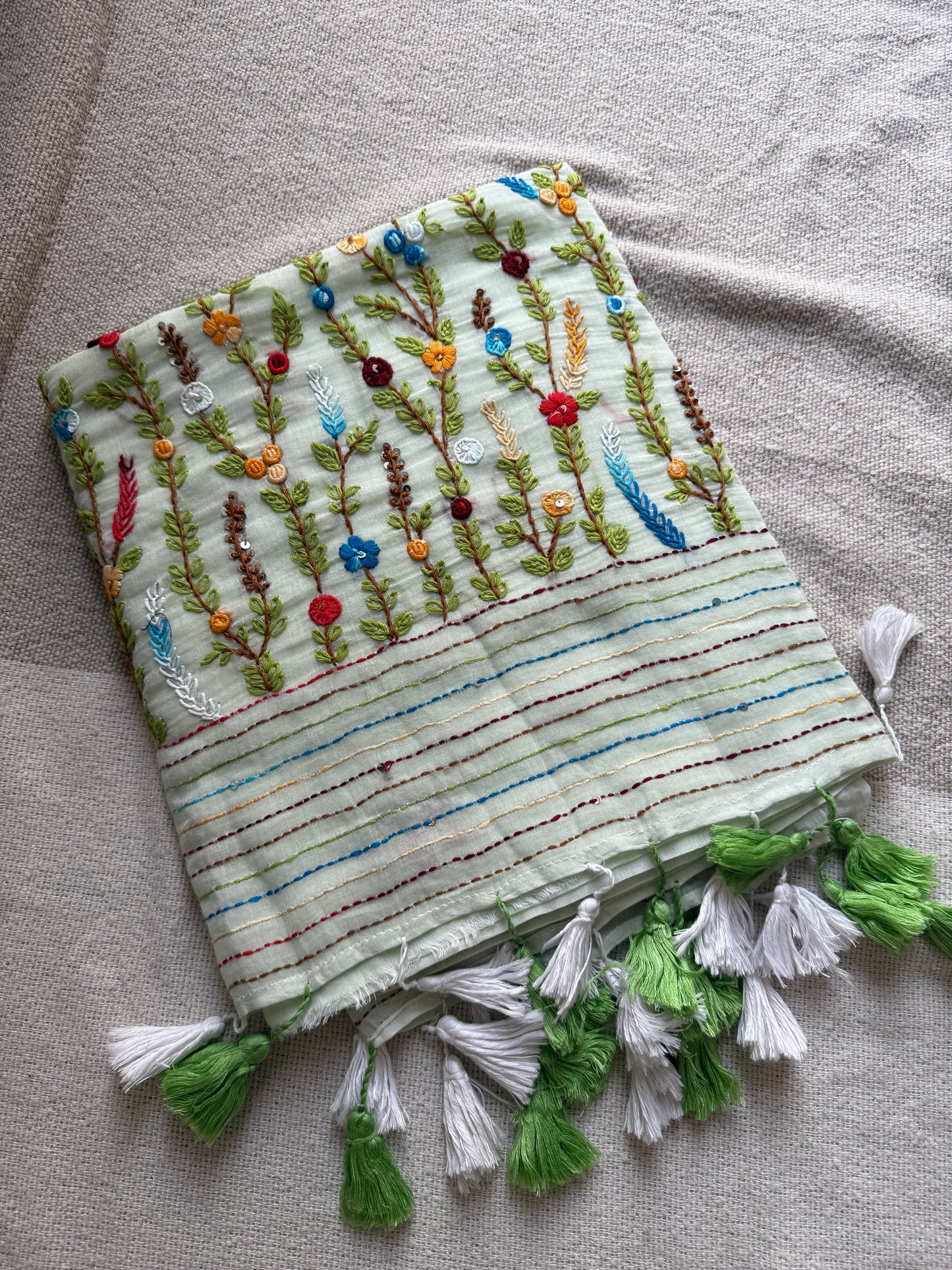 Light Pista Manjari Saree