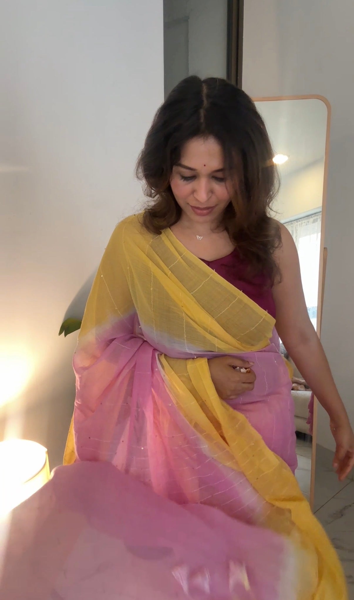 Tie-Dye Sitara (Yellow-Pink-Yellow)