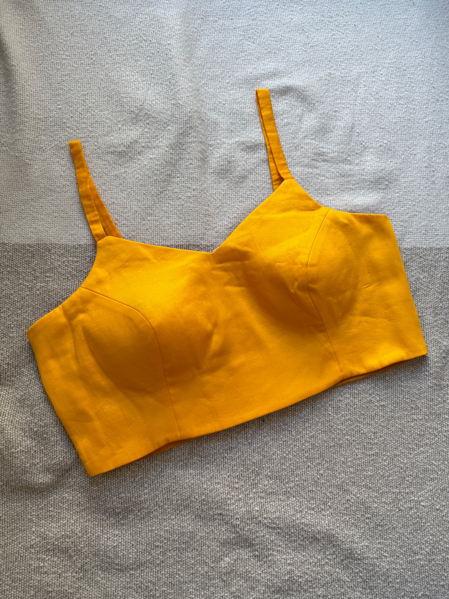 Yellow Noodle Strap Blouse