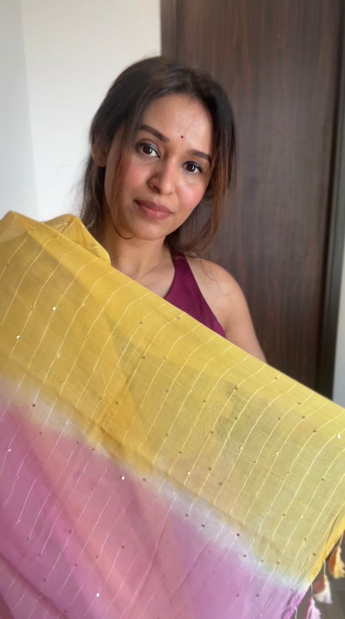 Tie-Dye Sitara (Yellow-Pink-Yellow)