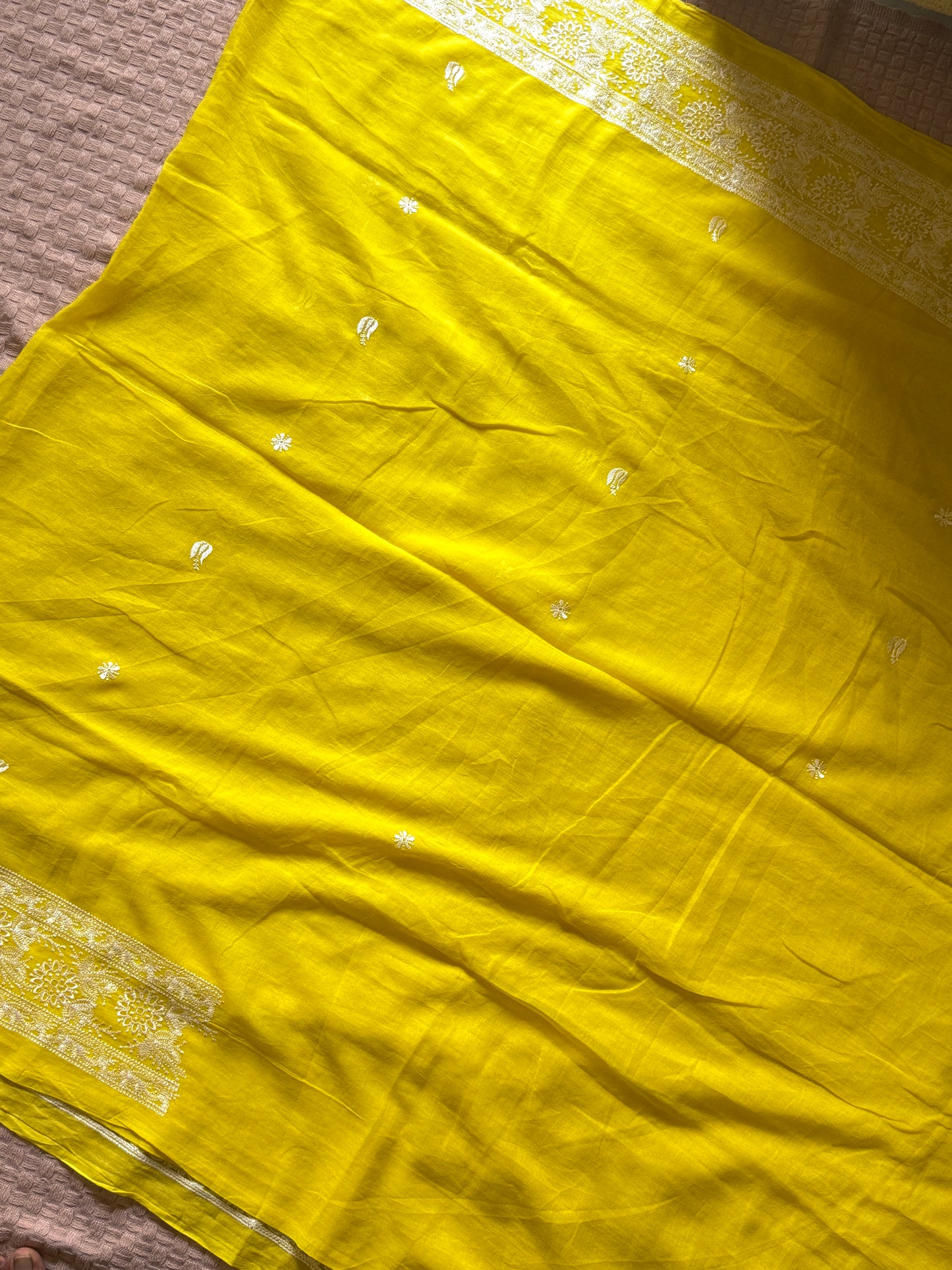 Nazaakat ( Nakshi ) Yellow