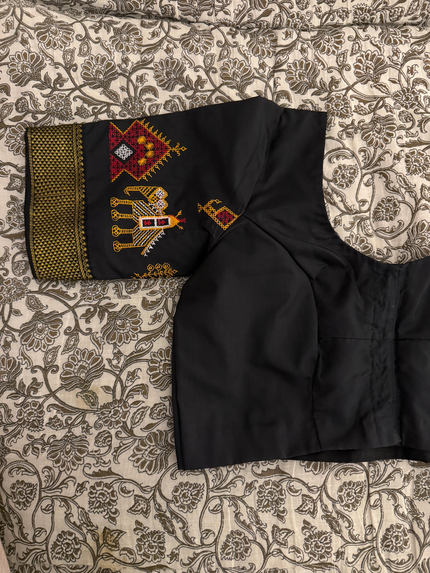 Black Kasuti Work Blouse