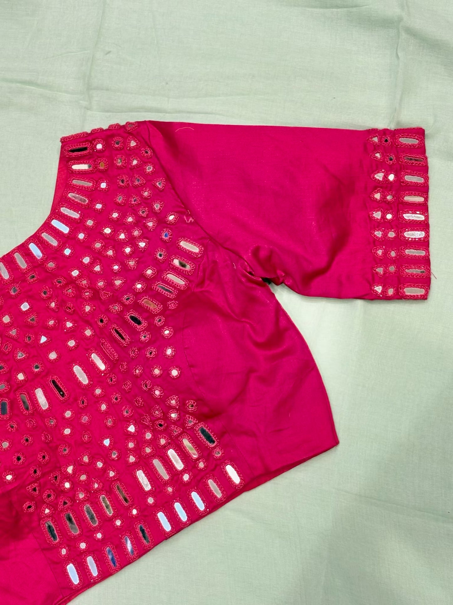 Mirror Work Blouse with Sleeves