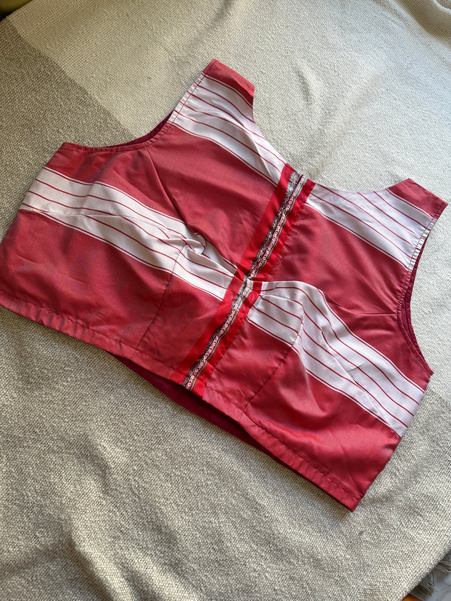 Tope Pallu Red Blouse