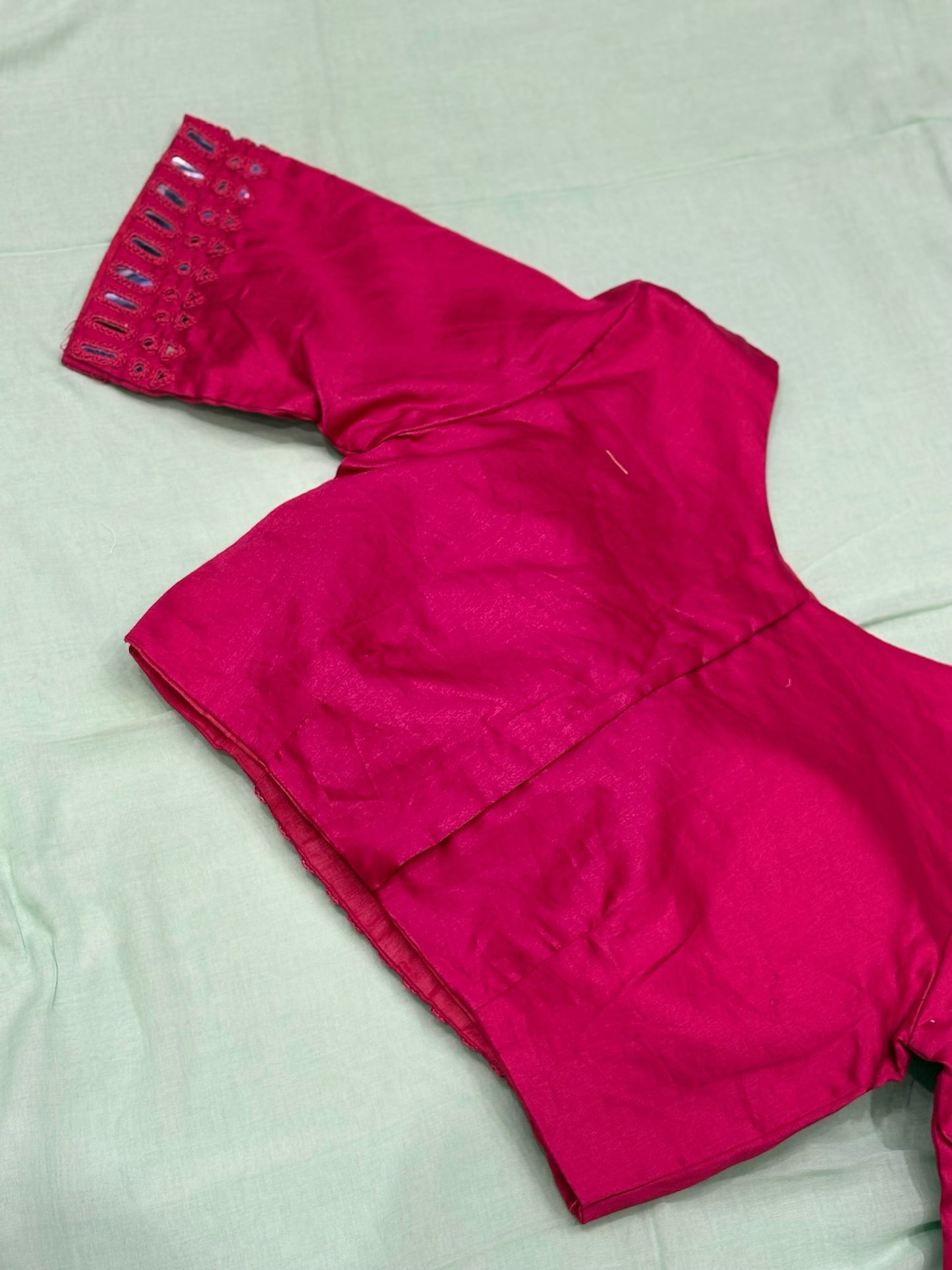 Mirror Work Blouse with Sleeves