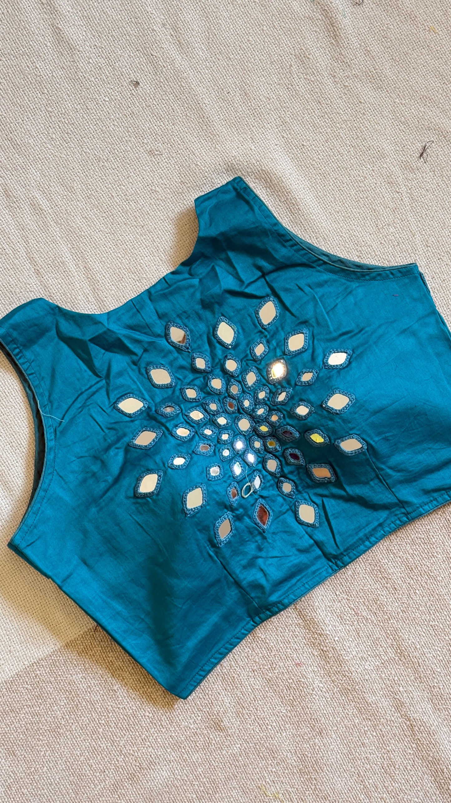 Mirror Work Ink Blue Blouse