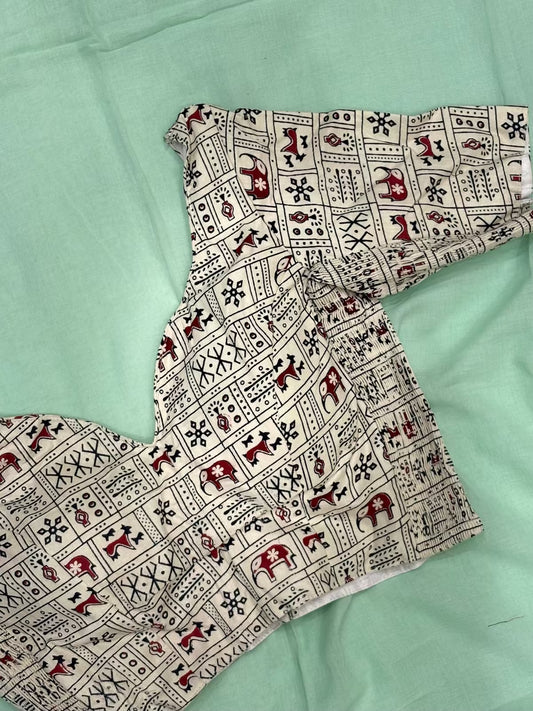 Block Print Side Stretch Blouse