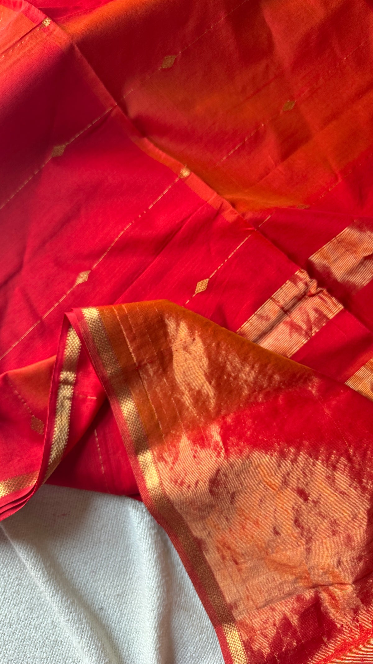 Diamond Butta Maheshwari (Orange) 🌸