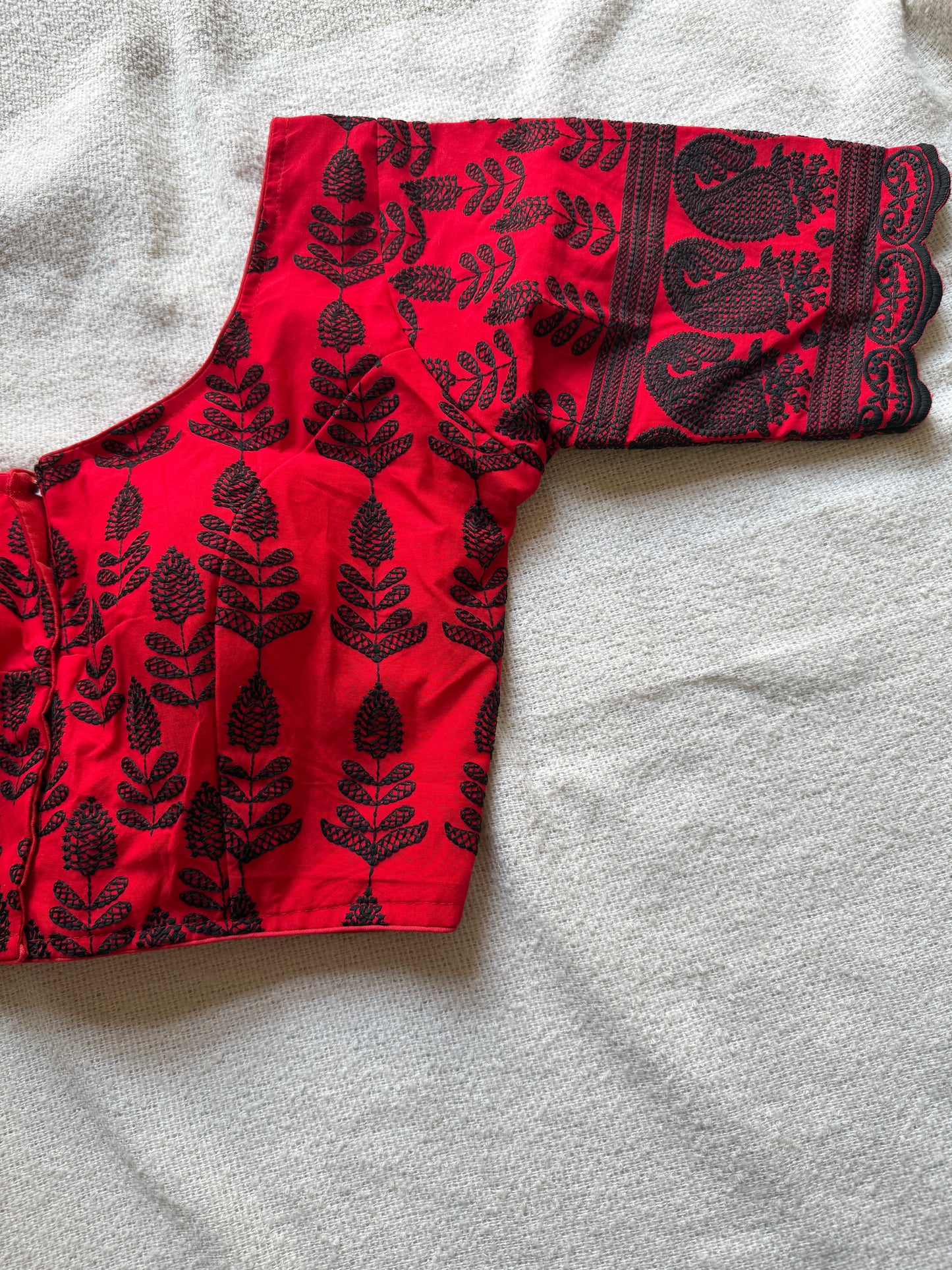 Black and Red Adjustable Blouse