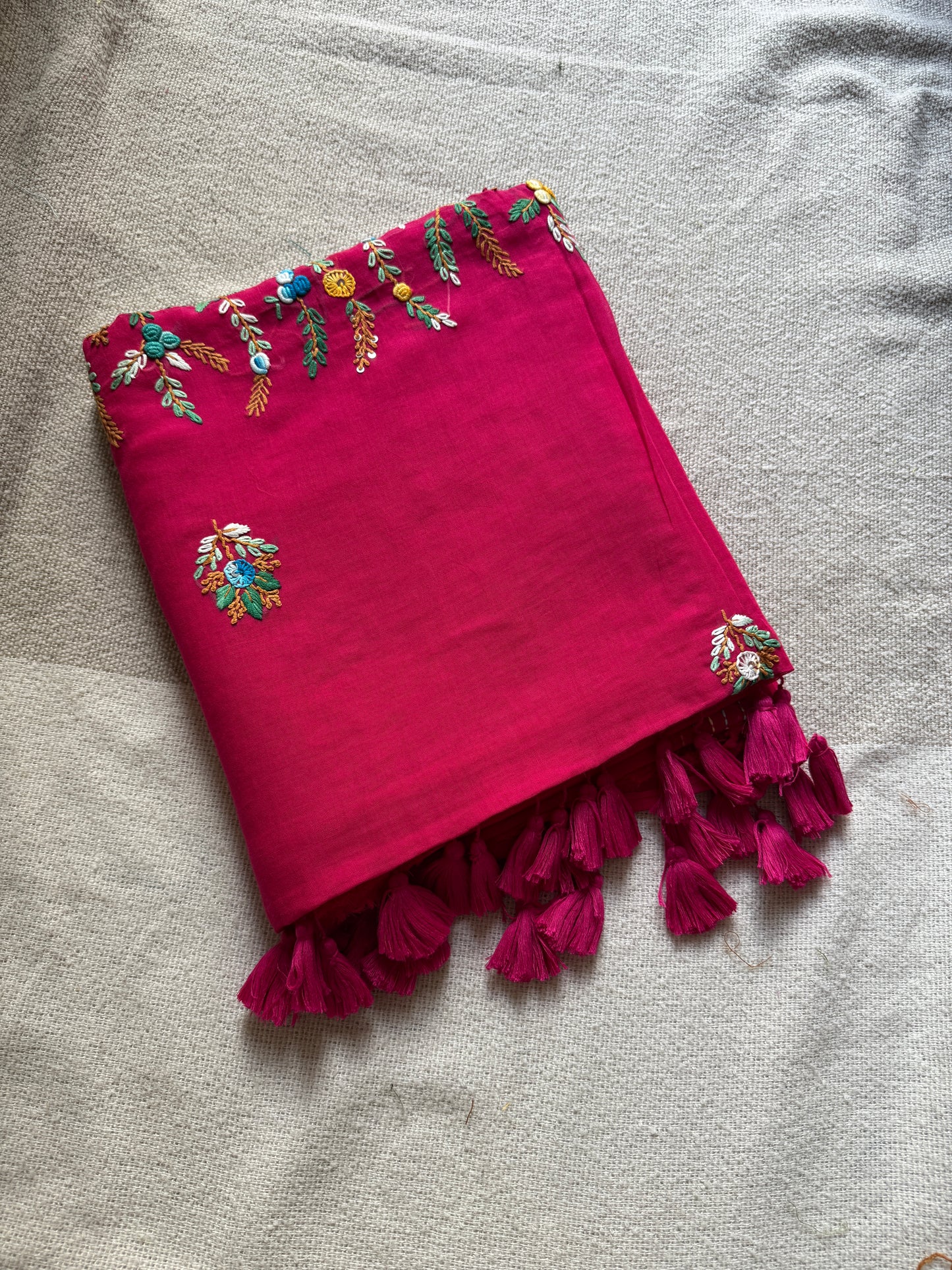 Rani Pink Manjari Saree