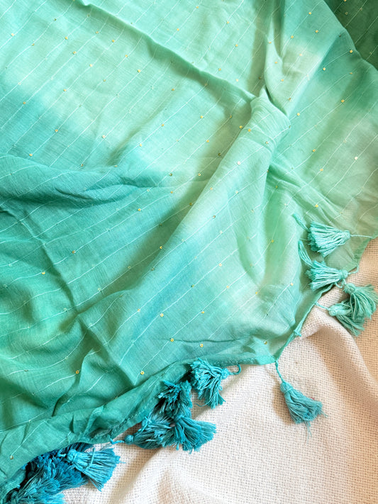 Tie-Dye Sitara (Aqua-Blue)