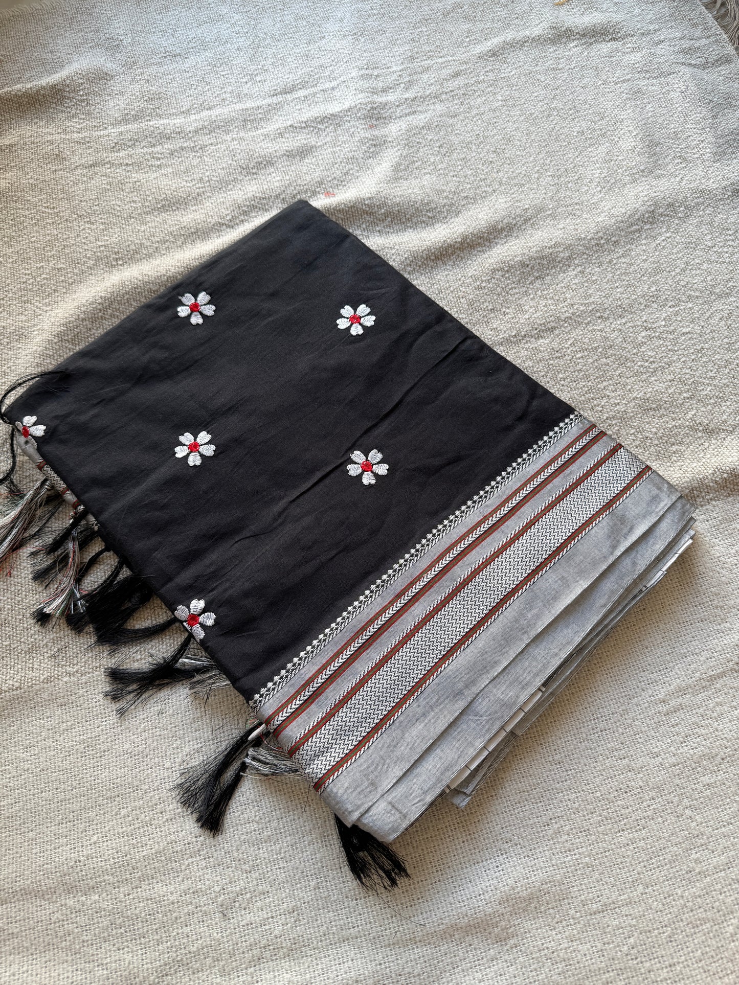 Sadafuli Black Irkal Saree