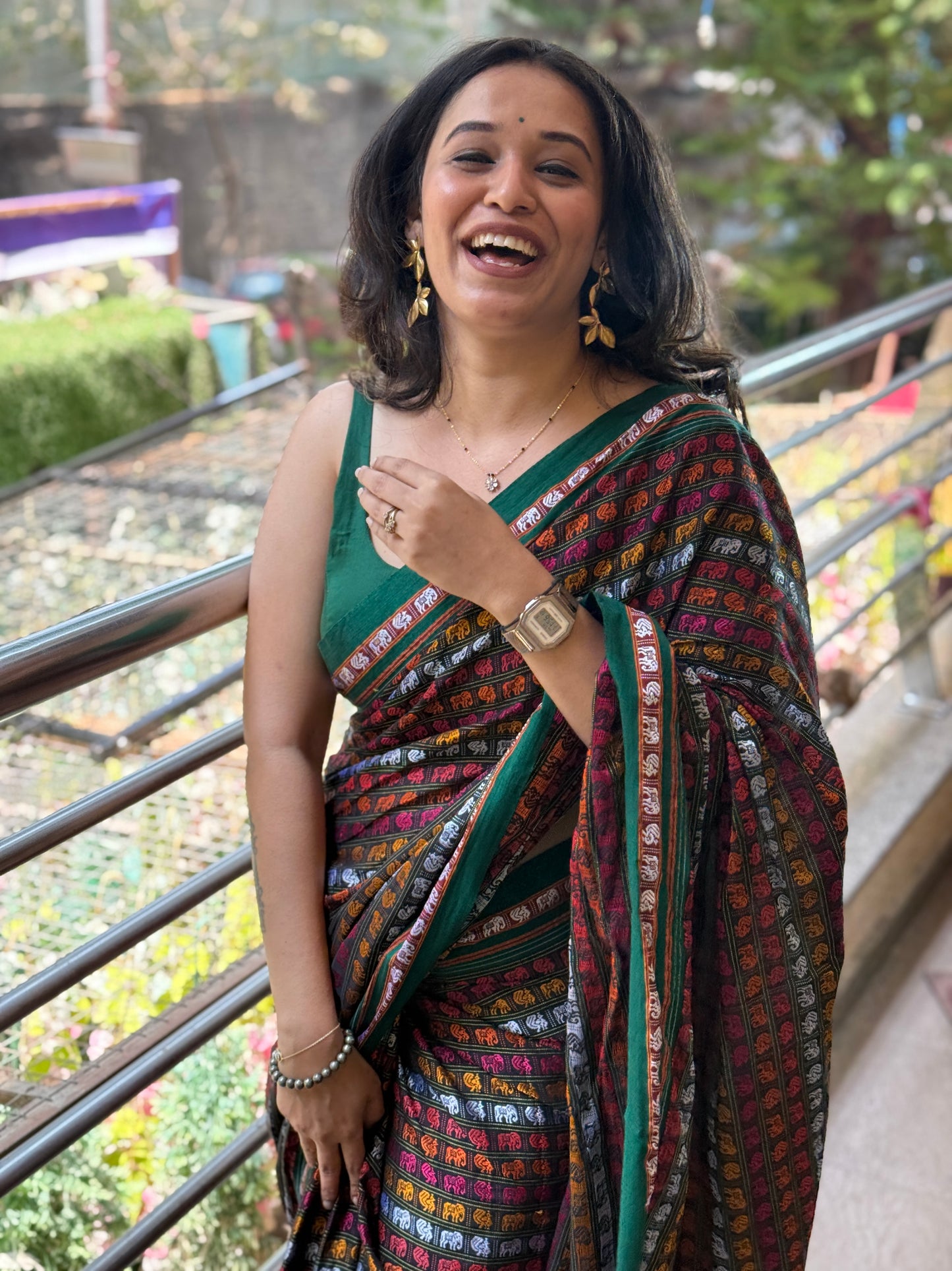 Hati More Multicolour Khun Saree