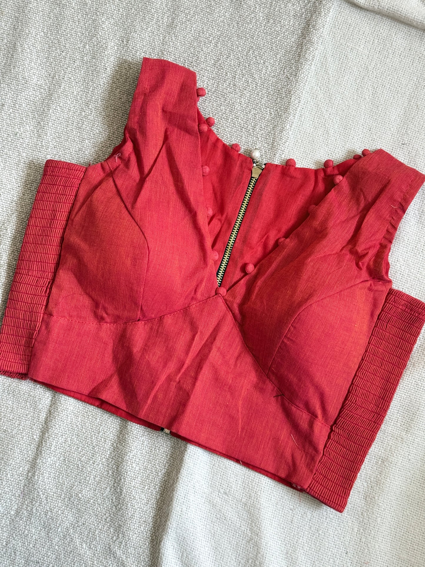 Side Stretch V neck Blouse