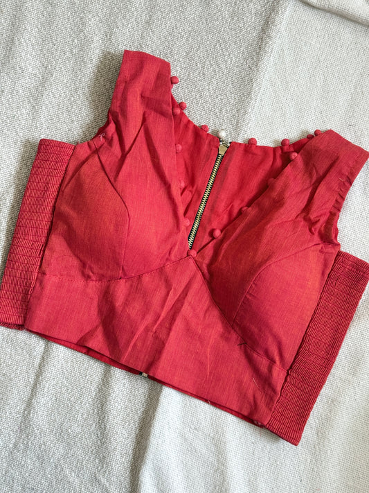 Side Stretch V neck Blouse