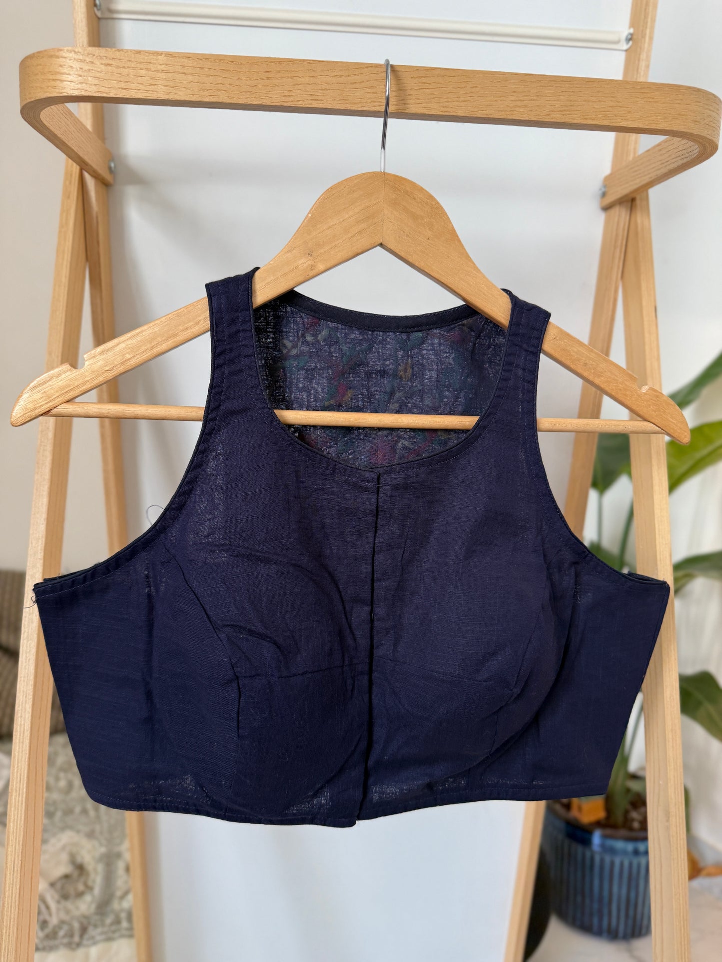 Blue Halter-neck blouse