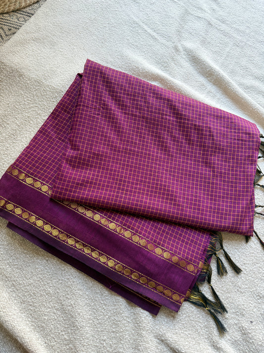Maroon Gadwal Vitange saree