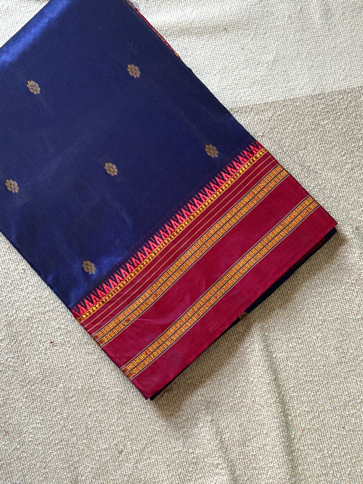 Narayanpeth Semi-Silk Blue