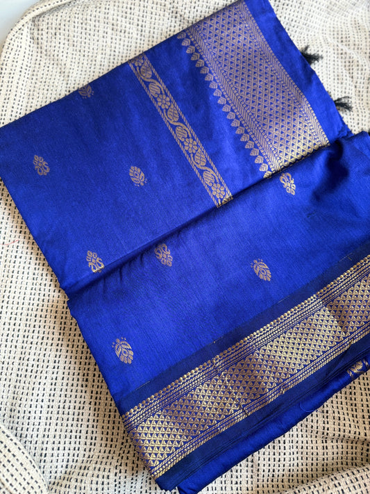 Blue Gadwal Saree