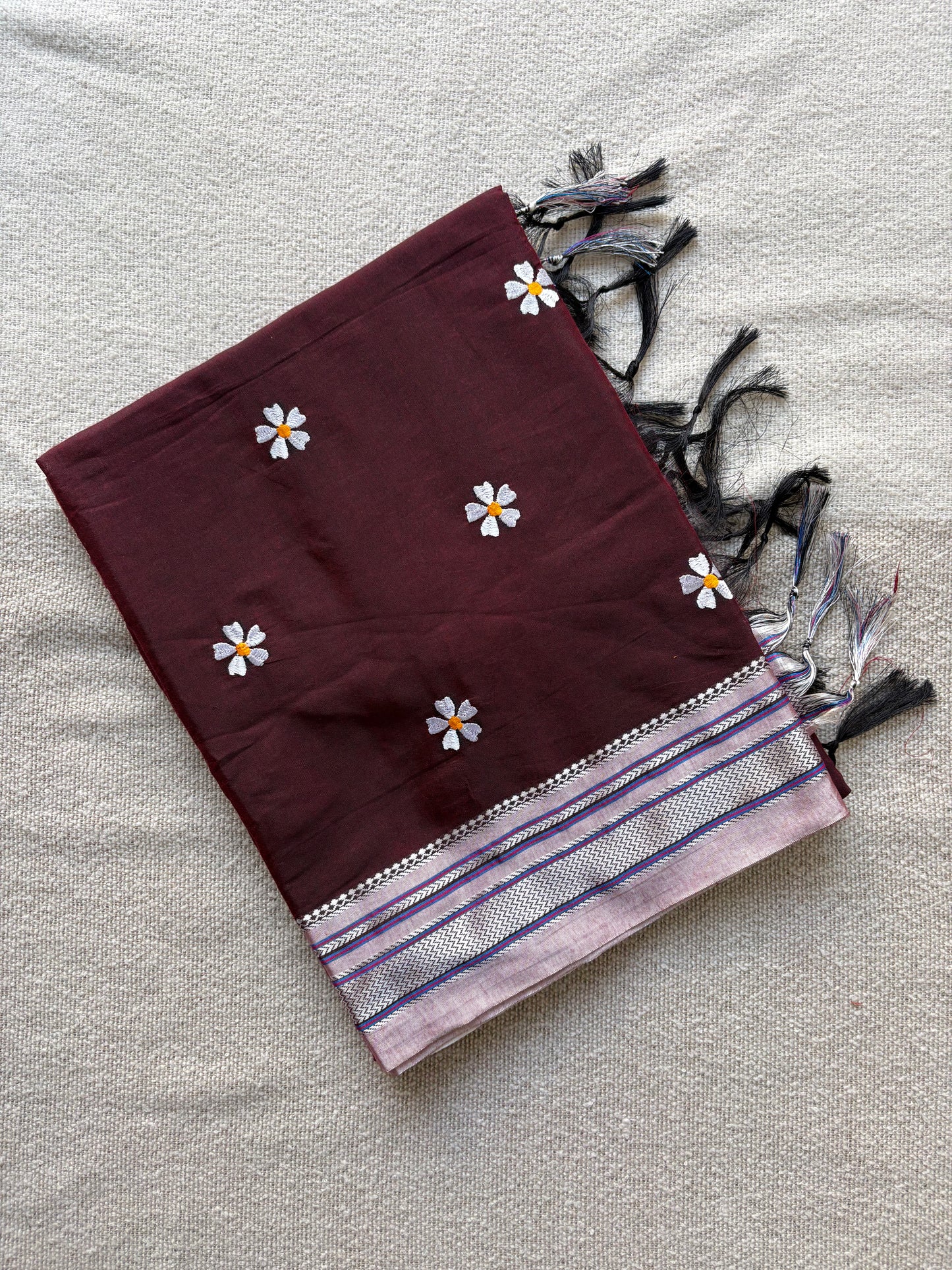 Maroon Sadafuli Irkal Saree