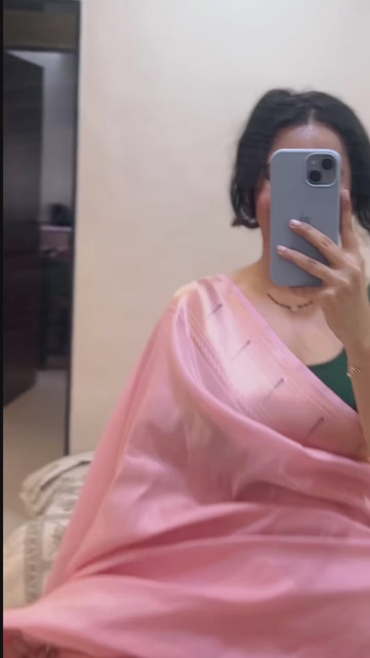 Pink Munia Paithani Saree