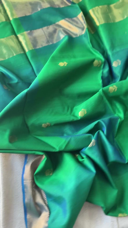 Lotus Butta Maheshwari (Green) 🌸